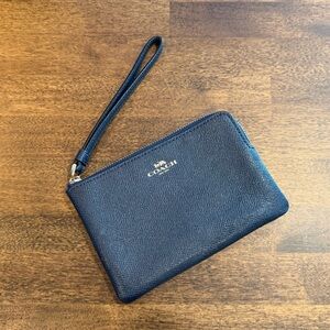 Coach Textured Blue Wristlet